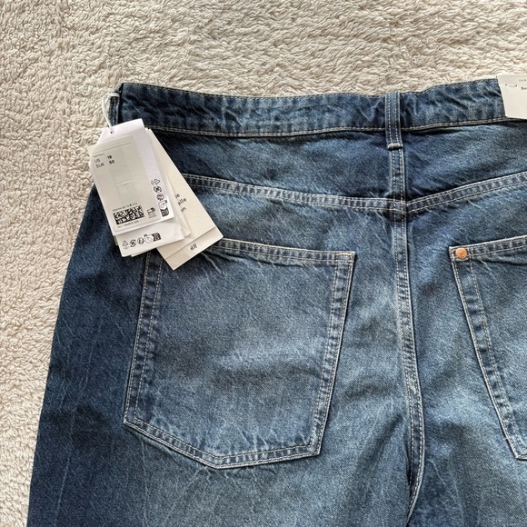 H&M Blue Jean Shorts with Raw Hem - Picture 7 of 8